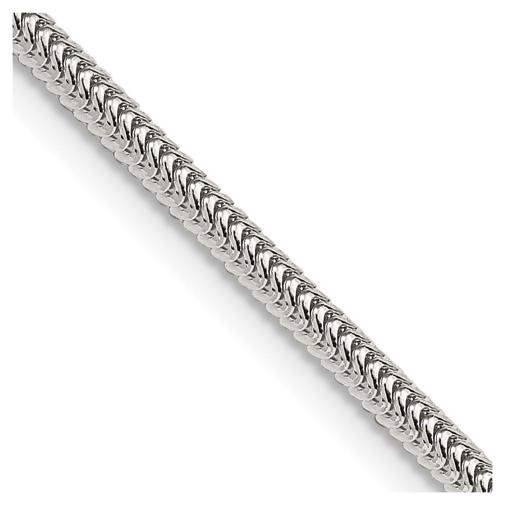 24 Inch Sterling Silver 2.5mm Round Snake Chain Necklace