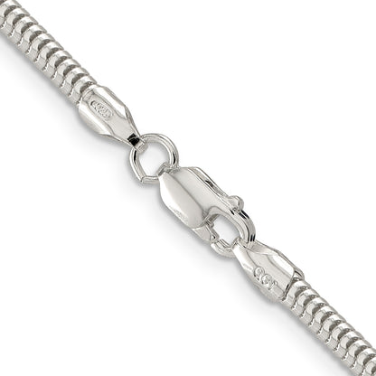 22 Inch Sterling Silver 3mm Round Snake Chain