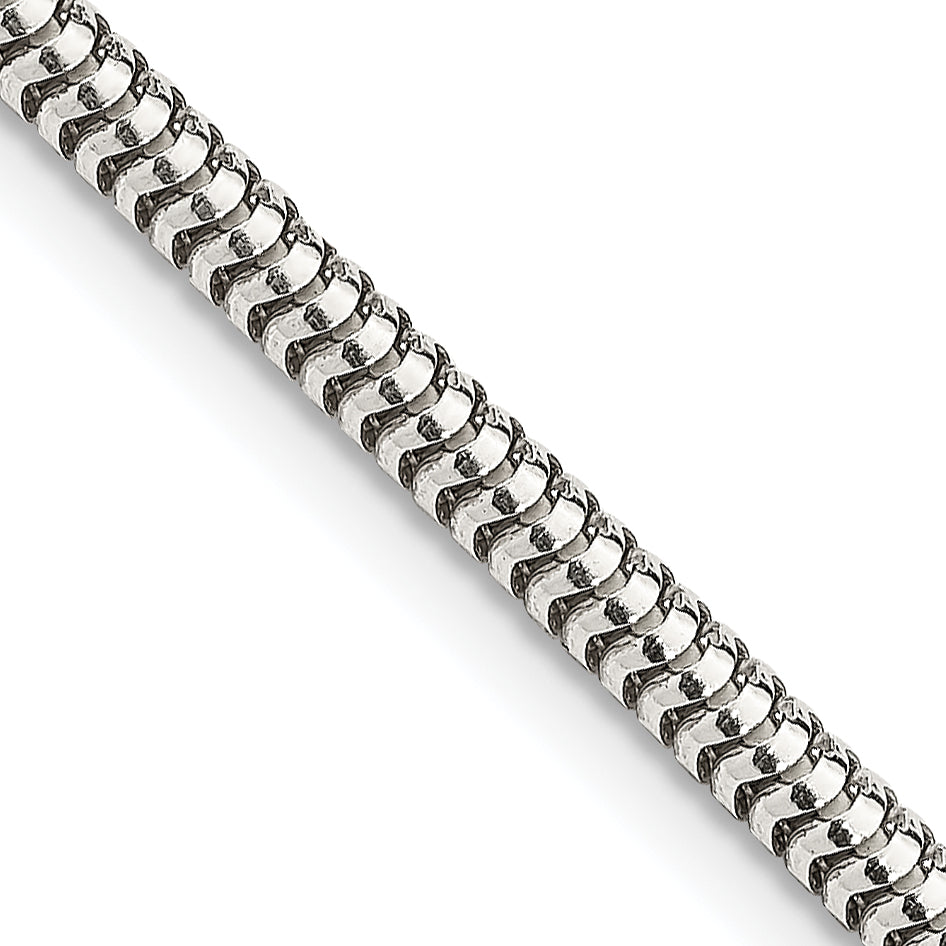 18 Inch Sterling Silver 3mm Round Snake Chain