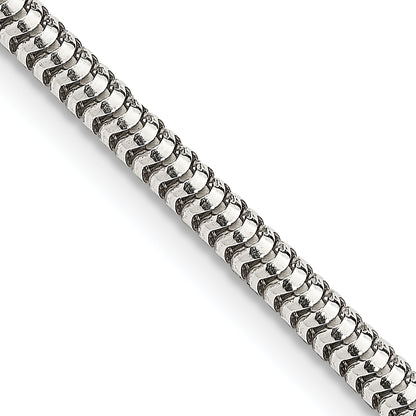 18 Inch Sterling Silver 3mm Round Snake Chain