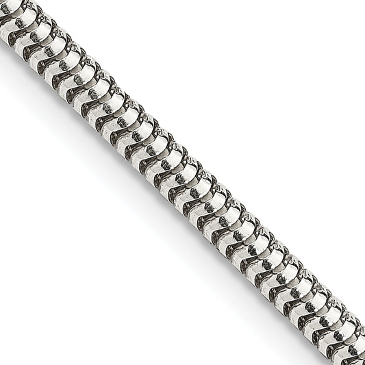 18 Inch Sterling Silver 3mm Round Snake Chain