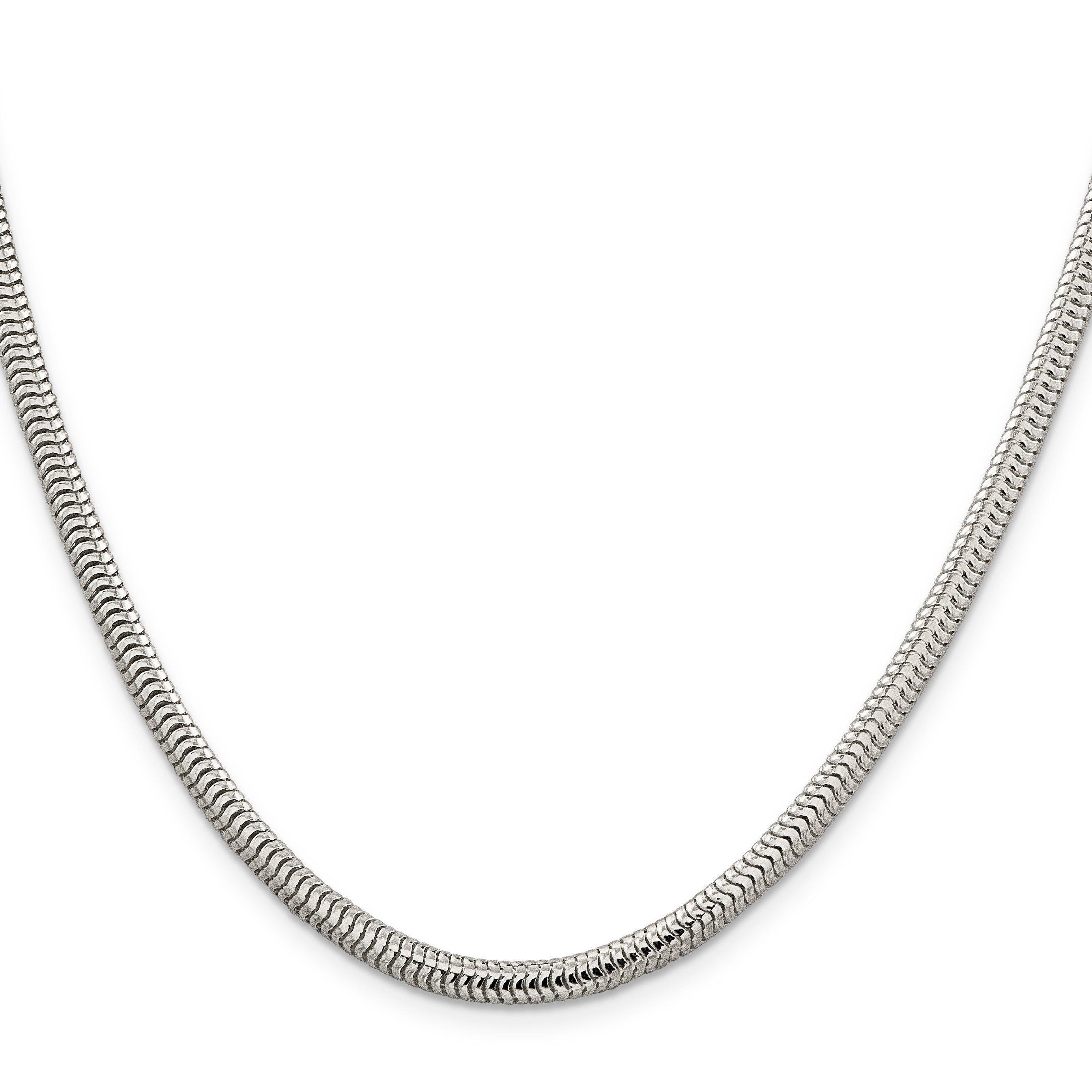 20 Inch Sterling Silver 4mm Round Snake Chain