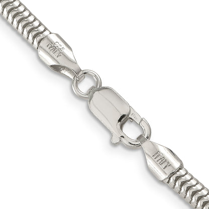 26 Inch Sterling Silver 4mm Round Snake Chain