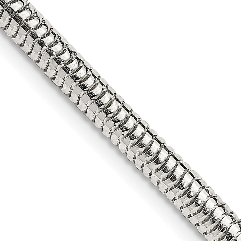 28 Inch Sterling Silver 4mm Round Snake Chain Necklace