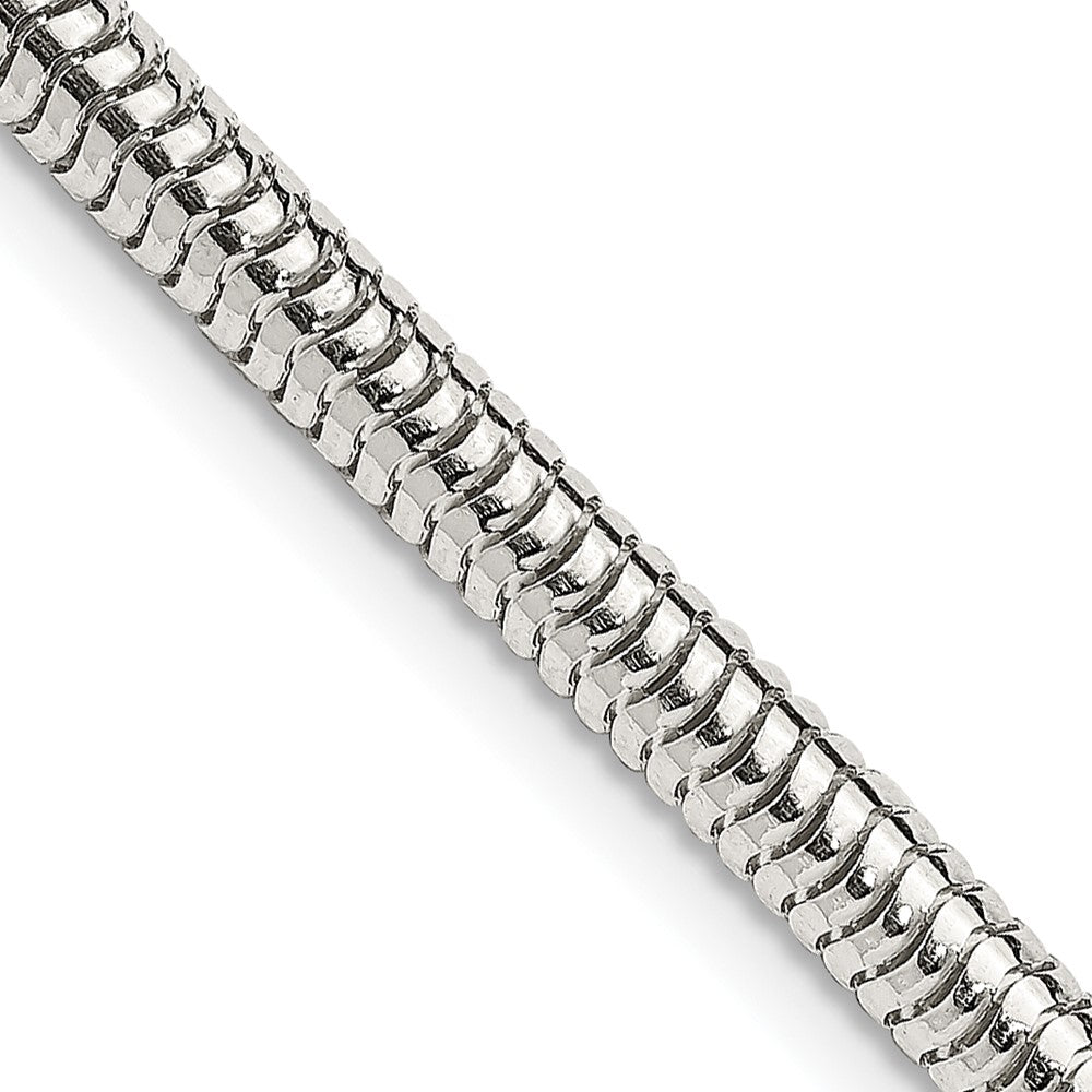 22 Inch Sterling Silver 4mm Round Snake Chain Necklace