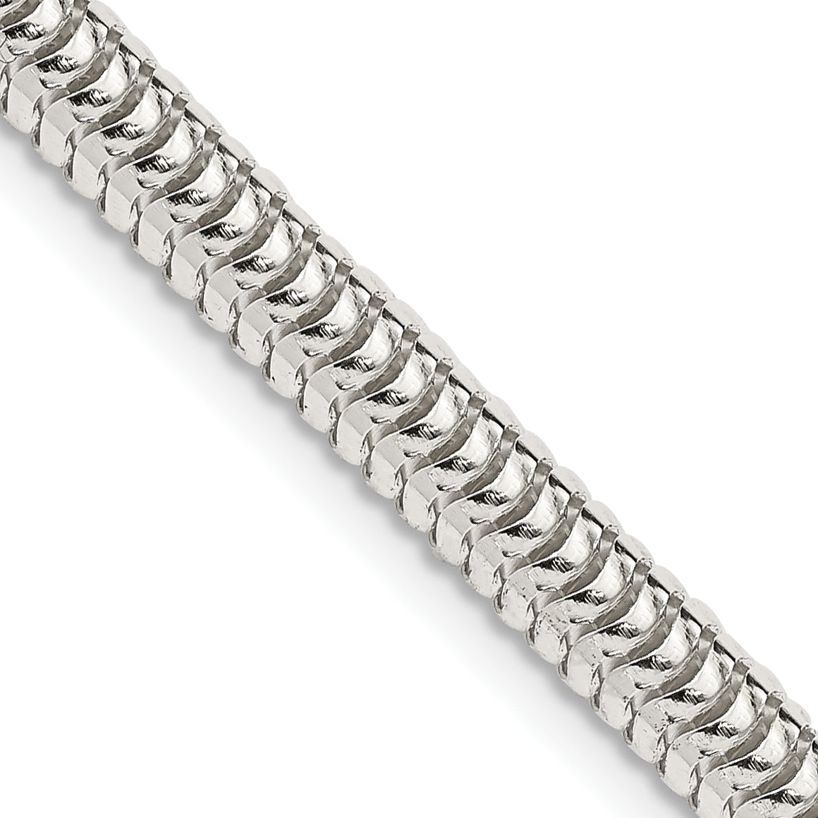 24 Inch Sterling Silver 5mm Round Snake Chain