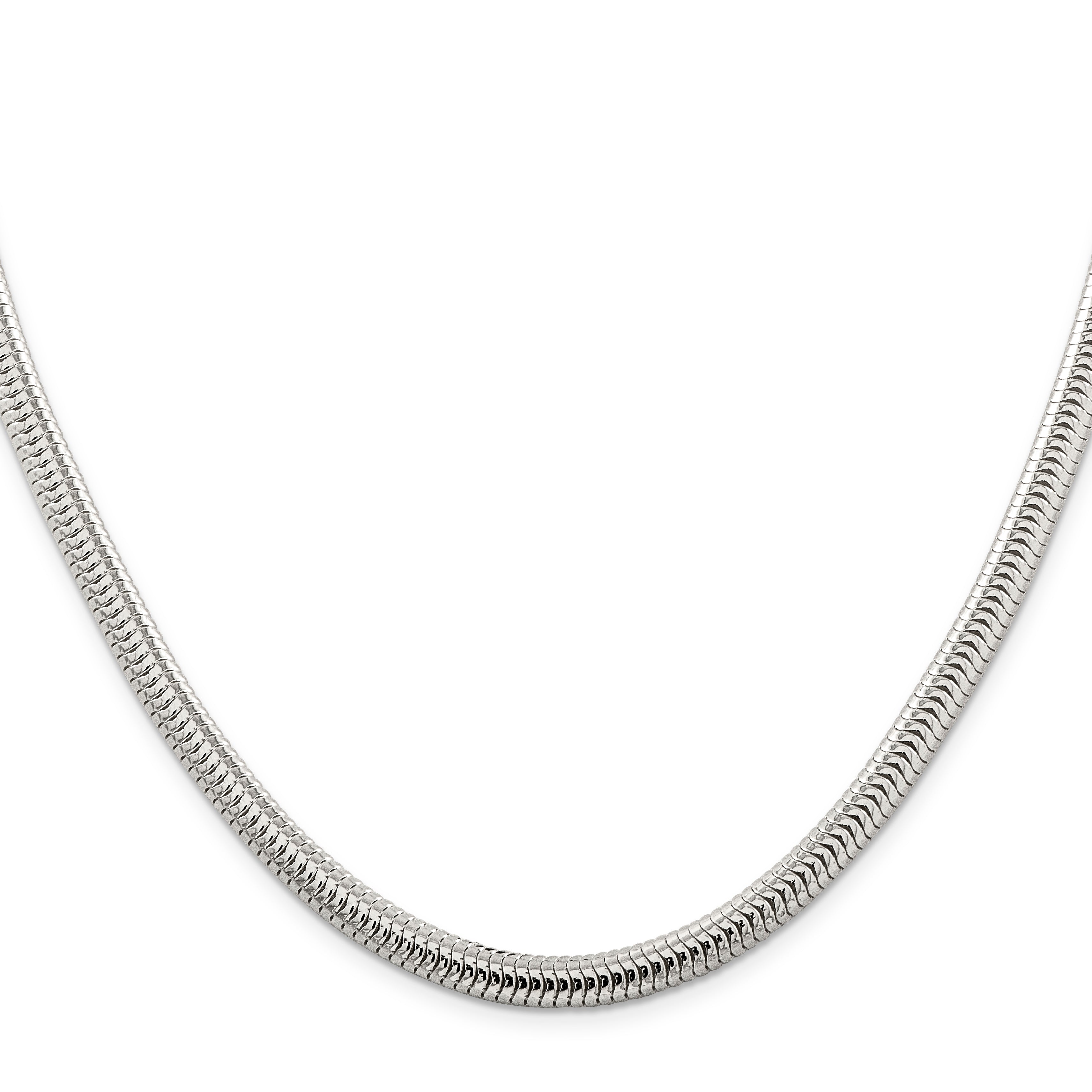 20 Inch Sterling Silver 6mm Round Snake Chain