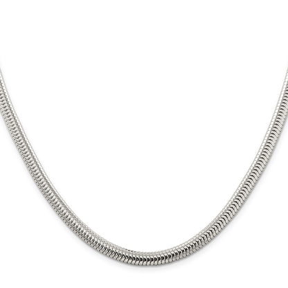 20 Inch Sterling Silver 6mm Round Snake Chain