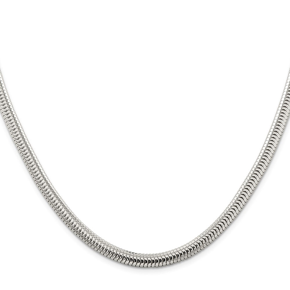 18 Inch Sterling Silver 6mm Round Snake Chain Necklace