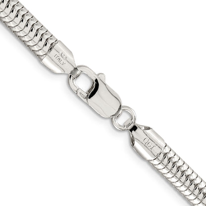 26 Inch Sterling Silver 6mm Round Snake Chain