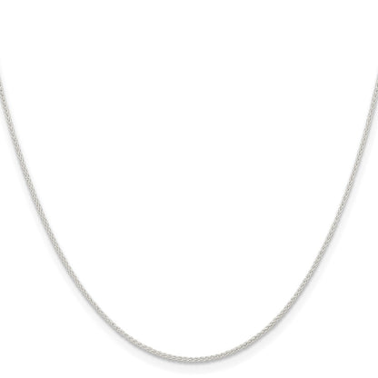 26 Inch Sterling Silver 1mm Round Spiga Chain Necklace
