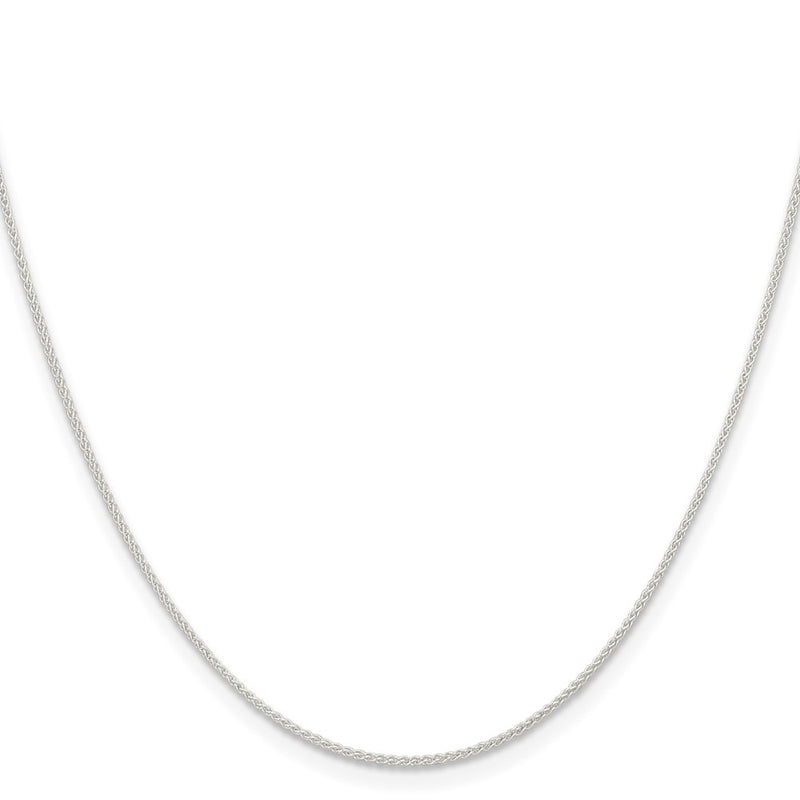 14 Inch Sterling Silver 1mm Round Spiga Chain Necklace