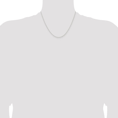 18 Inch Sterling Silver 1mm Round Spiga Chain Necklace