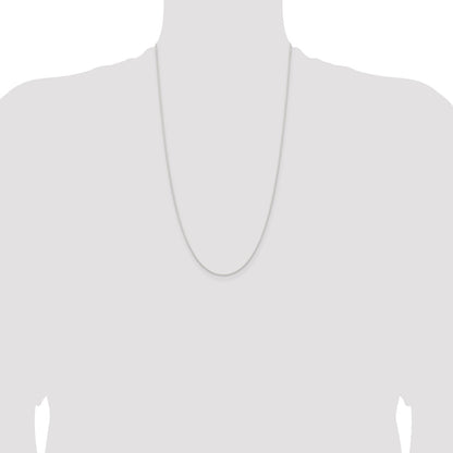 26 Inch Sterling Silver 1mm Round Spiga Chain Necklace