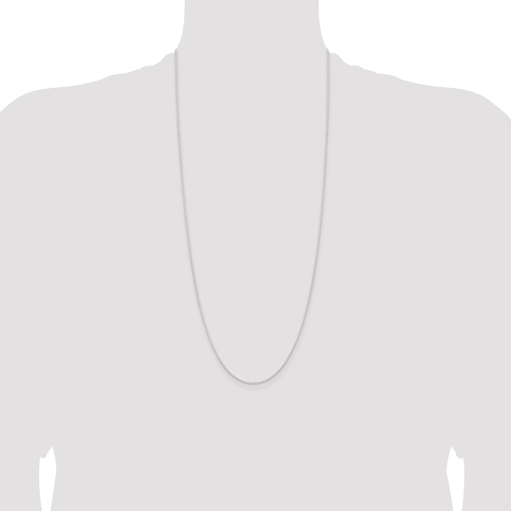 30 Inch Sterling Silver 1mm Round Spiga Chain Necklace