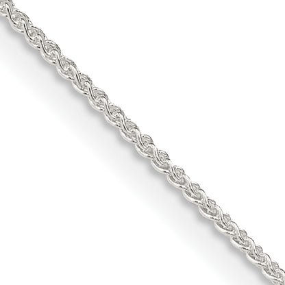 14 Inch Sterling Silver 1mm Round Spiga Chain