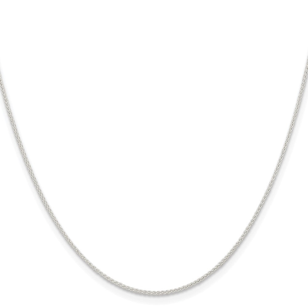 Sterling Silver Rhodium-Plated 1mm Round Spiga Chain