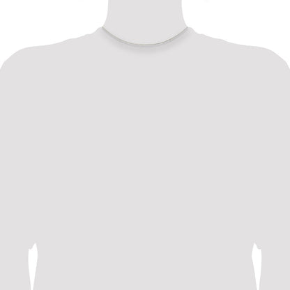 Sterling Silver Rhodium-Plated 1mm Round Spiga Chain