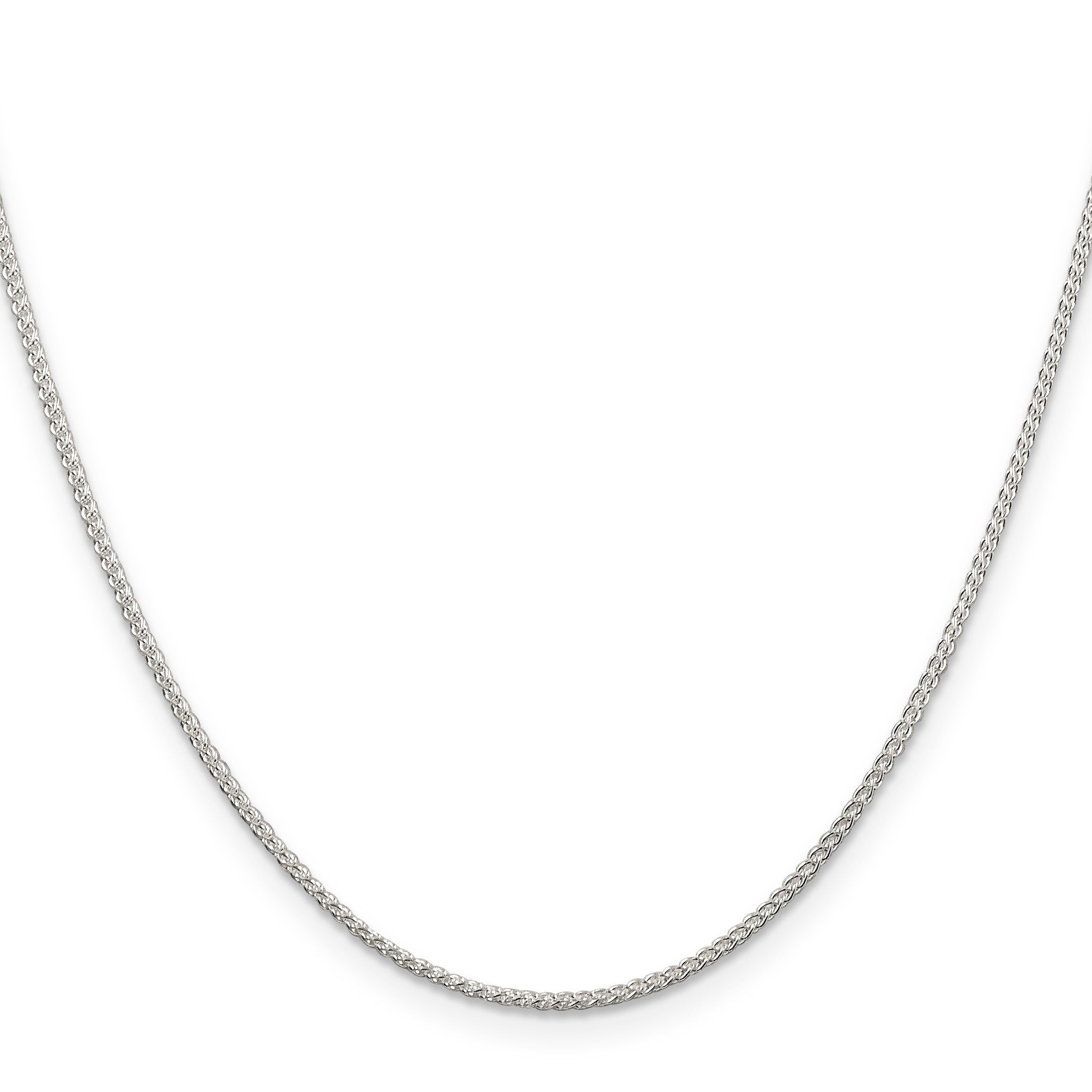 14 Inch Sterling Silver 1.25mm Round Spiga Chain