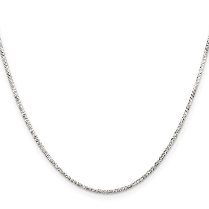 28 Inch Sterling Silver 1.25mm Round Spiga Chain Necklace