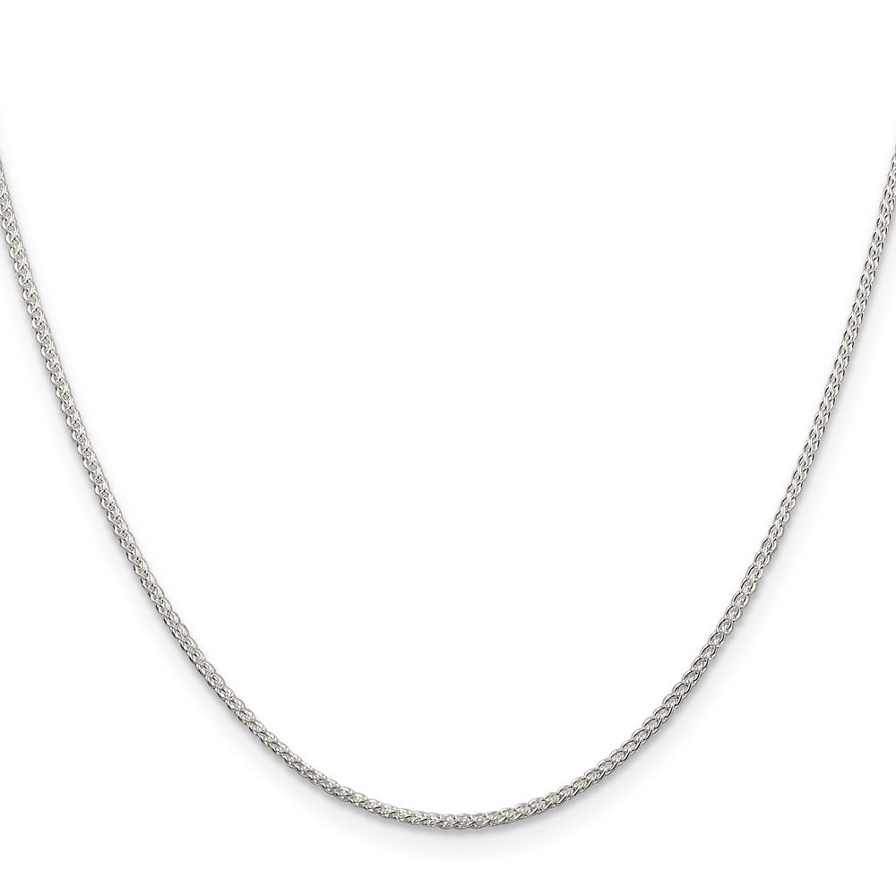 16 Inch Sterling Silver 1.25mm Round Spiga Chain Necklace