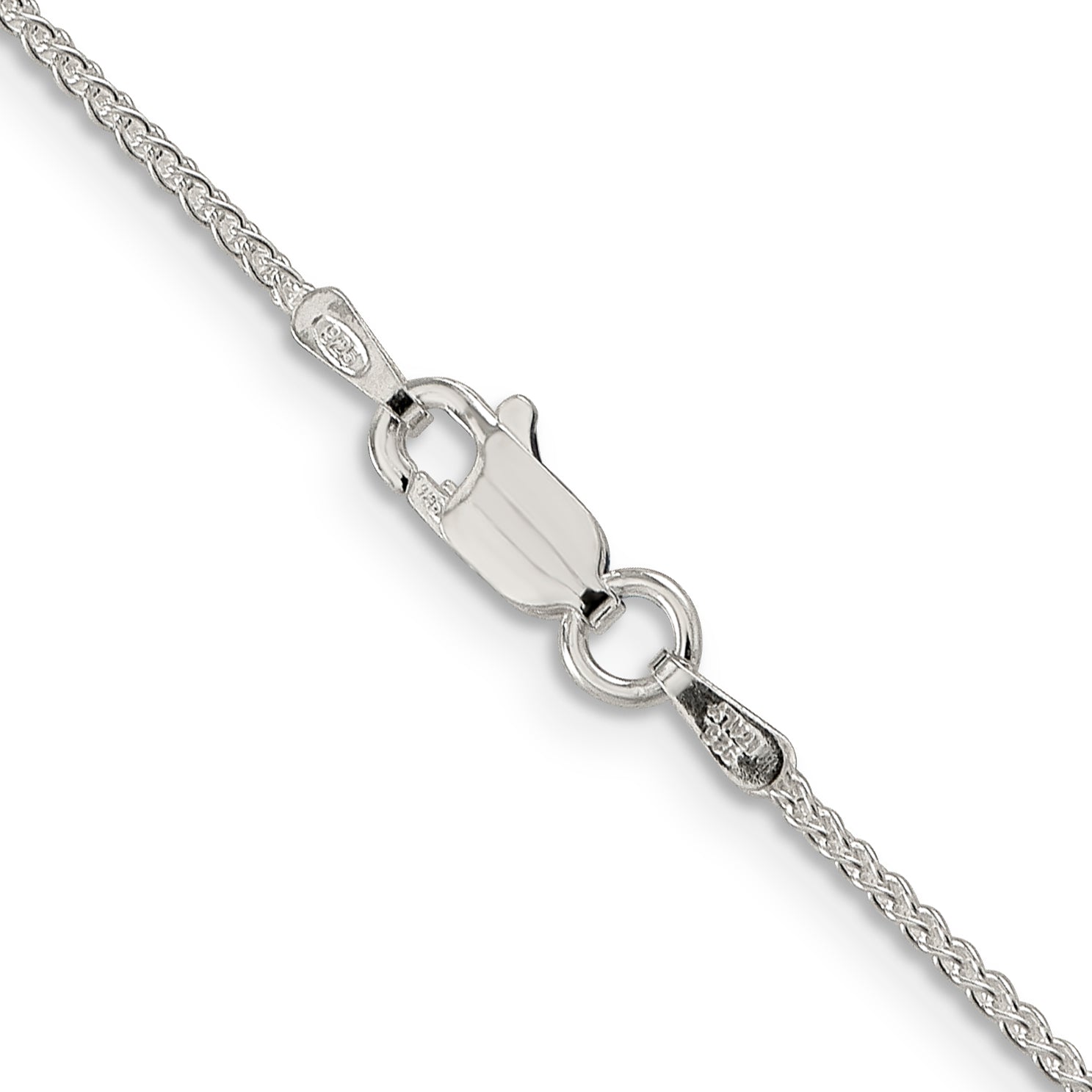 14 Inch Sterling Silver 1.25mm Round Spiga Chain