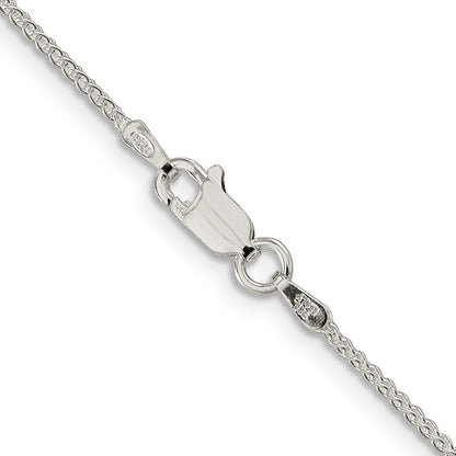 16 Inch Sterling Silver 1.25mm Round Spiga Chain Necklace