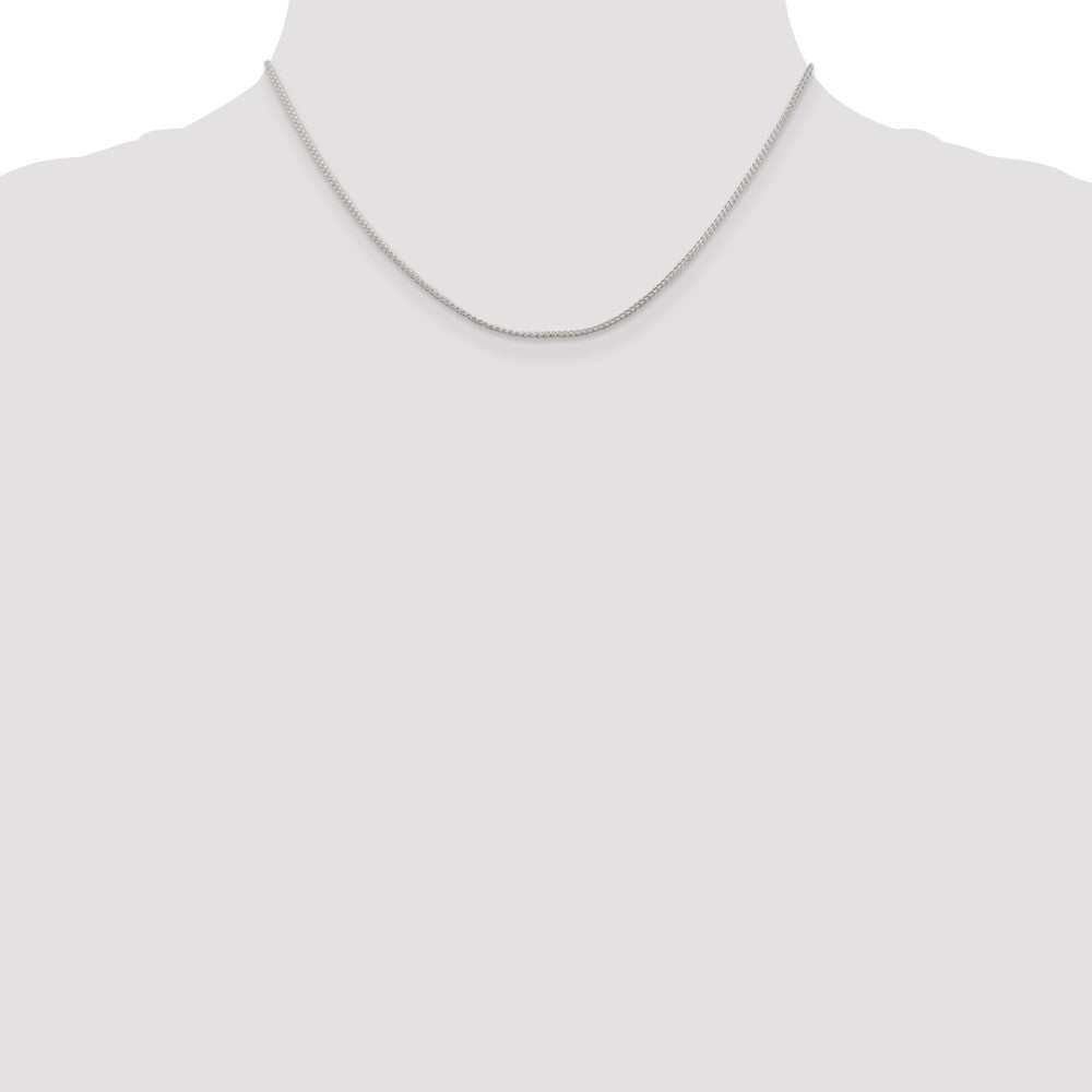 16 Inch Sterling Silver 1.25mm Round Spiga Chain Necklace