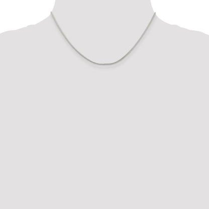 16 Inch Sterling Silver 1.25mm Round Spiga Chain Necklace