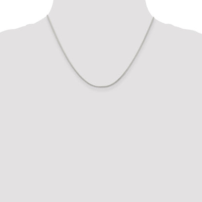 18 Inch Sterling Silver 1.25mm Round Spiga Chain Necklace