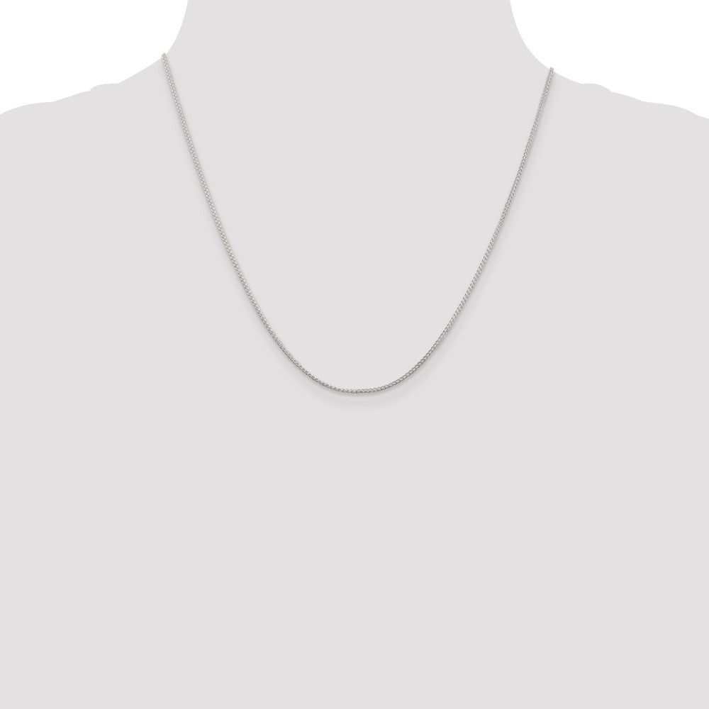 20 Inch Sterling Silver 1.25mm Round Spiga Chain Necklace
