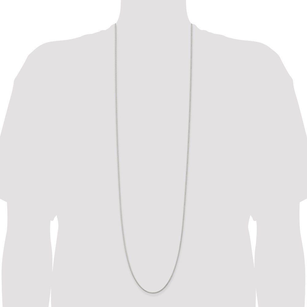 42 Inch Sterling Silver 1.25mm Round Spiga Chain Necklace