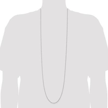 42 Inch Sterling Silver 1.25mm Round Spiga Chain Necklace