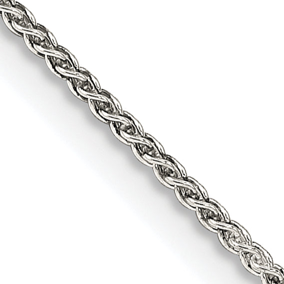 14 Inch Sterling Silver 1.25mm Round Spiga Chain