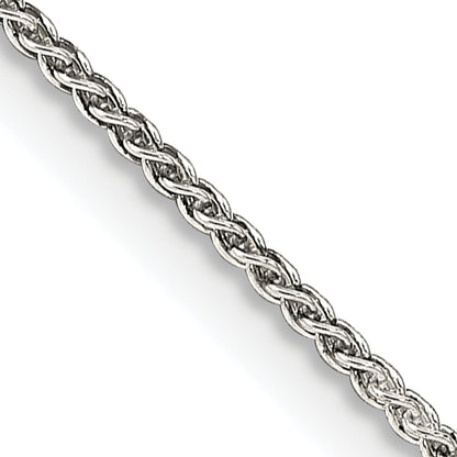 14 Inch Sterling Silver 1.25mm Round Spiga Chain