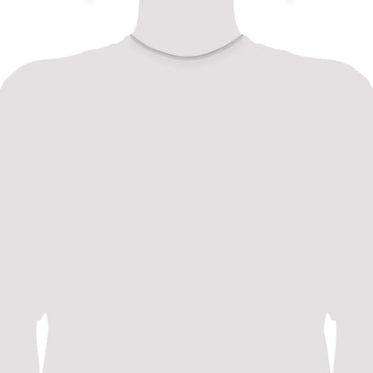14 Inch Sterling Silver Rhodium-Plated 1.25mm Round Spiga Chain Necklace