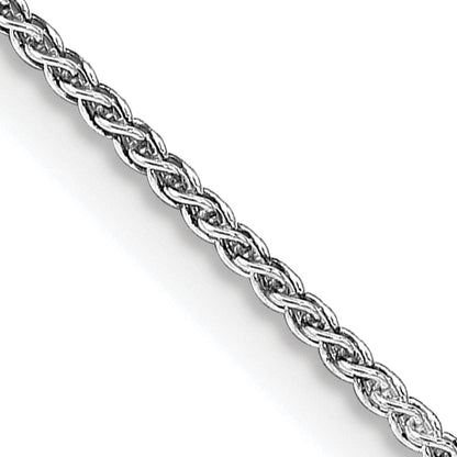 14 Inch Sterling Silver Rhodium-Plated 1.25mm Round Spiga Chain