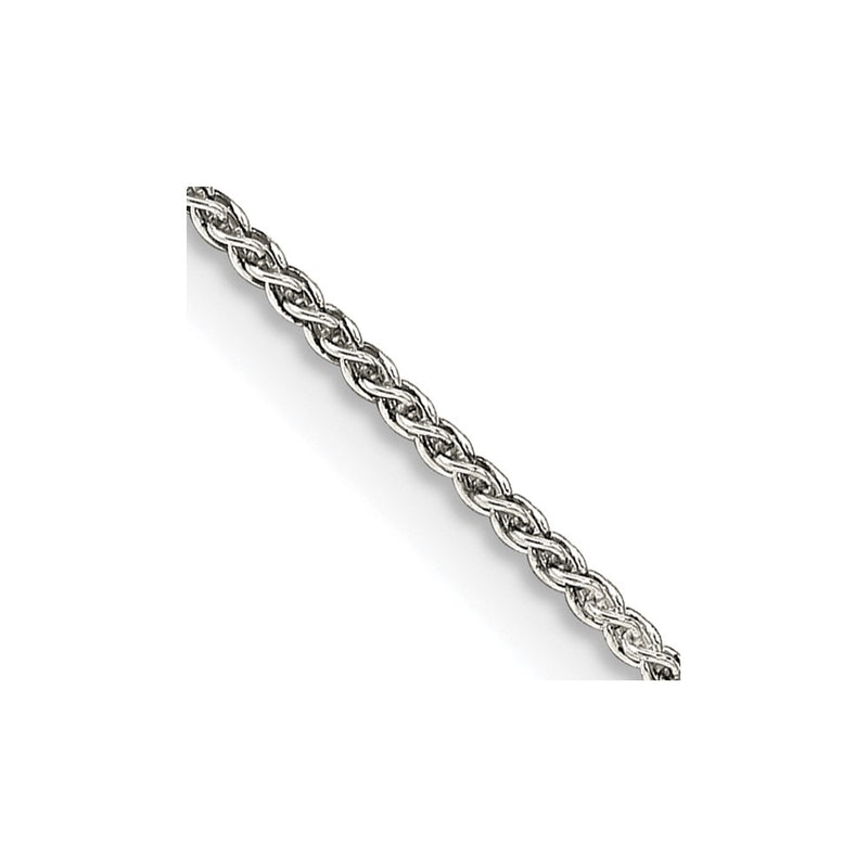28 Inch Sterling Silver 1.25mm Round Spiga Chain Necklace