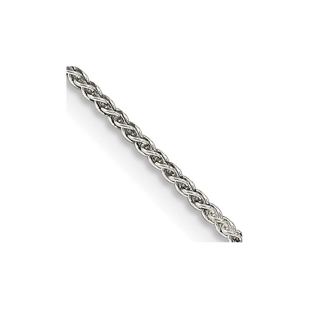 16 Inch Sterling Silver 1.25mm Round Spiga Chain Necklace