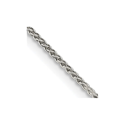 16 Inch Sterling Silver 1.25mm Round Spiga Chain Necklace