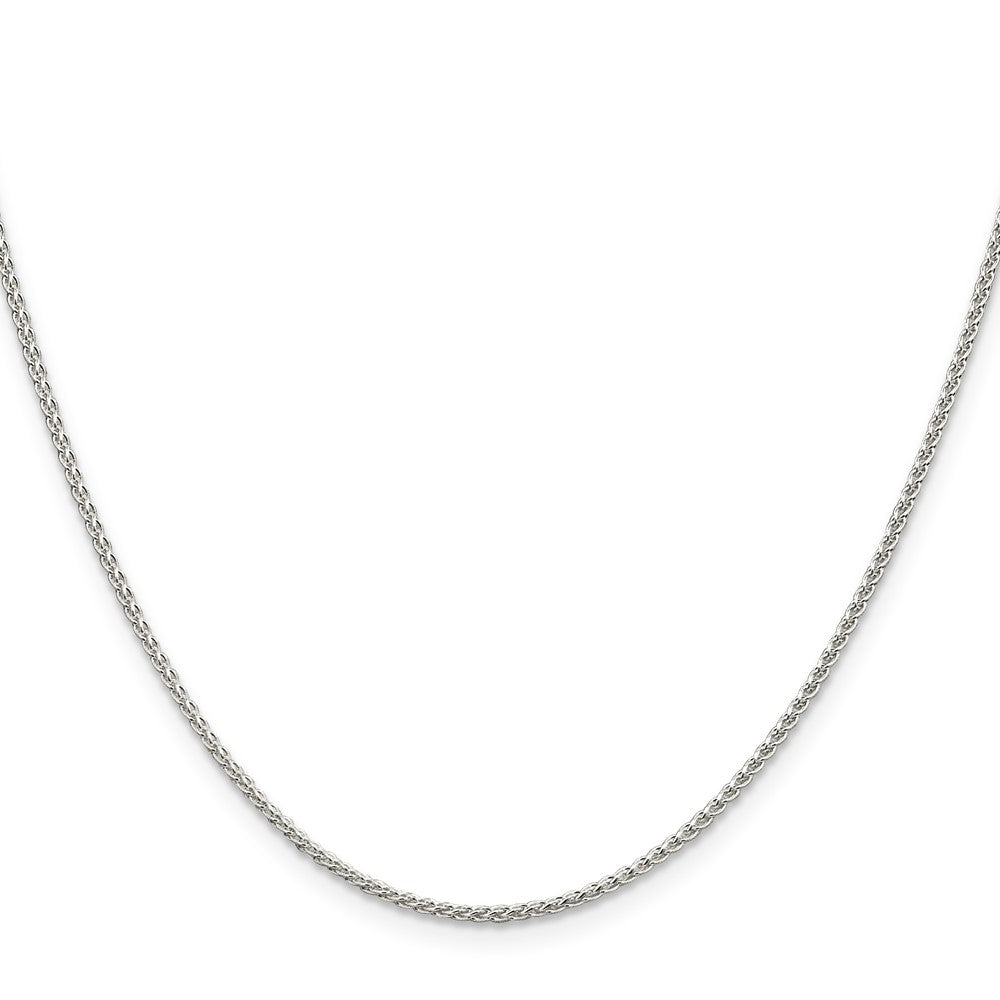 24 Inch Sterling Silver 1.5mm Round Spiga Chain Necklace