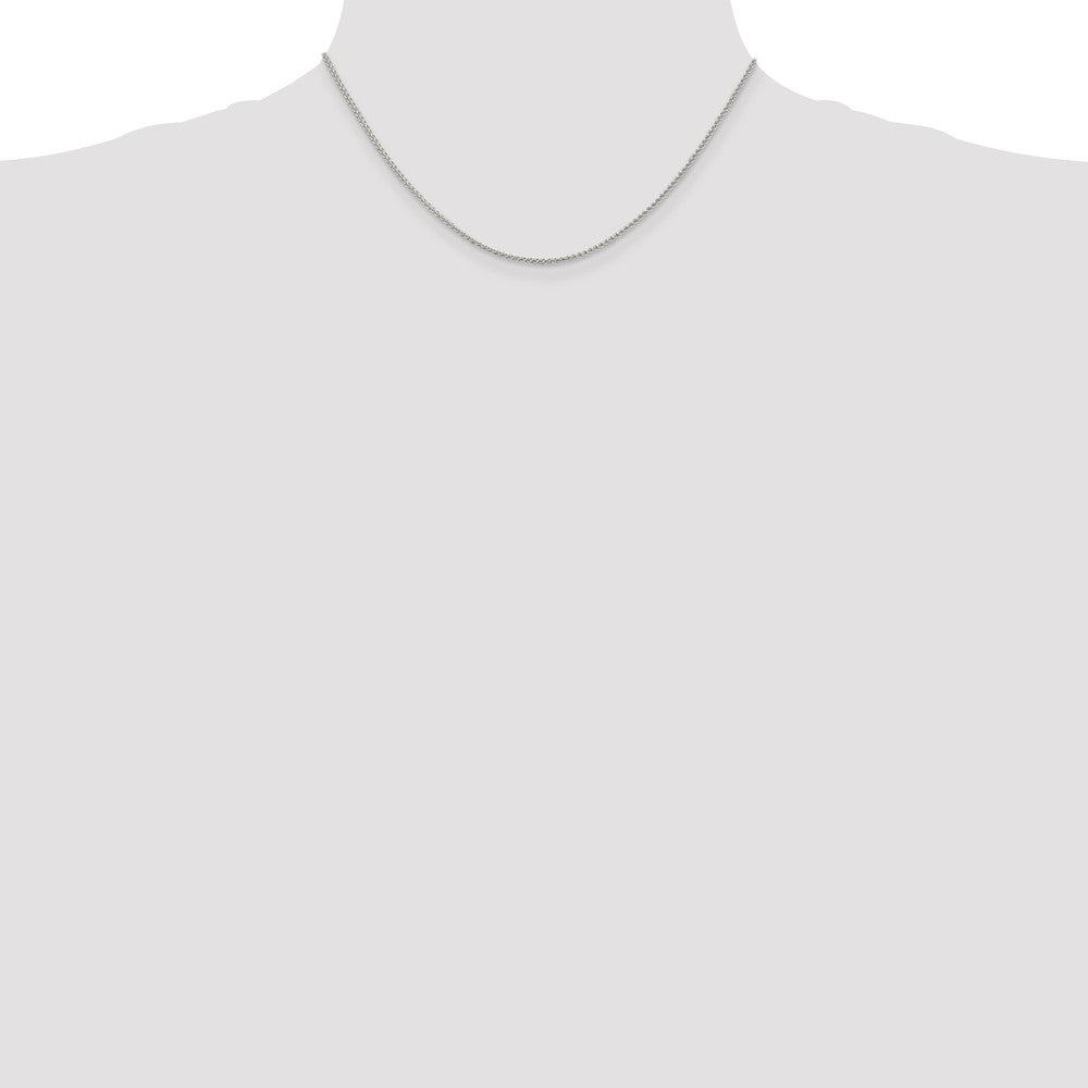 16 Inch Sterling Silver 1.5mm Round Spiga Chain Necklace