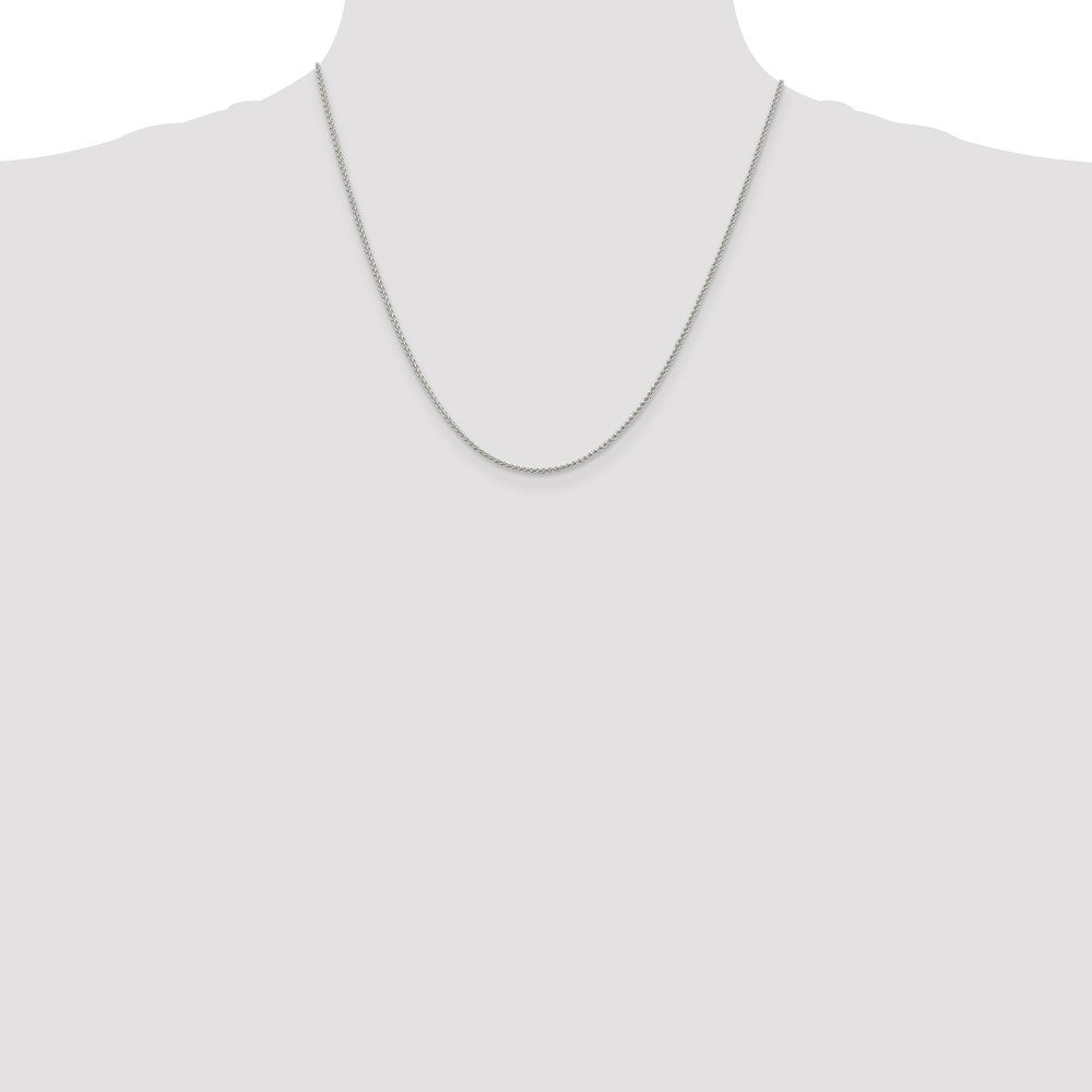 20 Inch Sterling Silver 1.5mm Round Spiga Chain Necklace