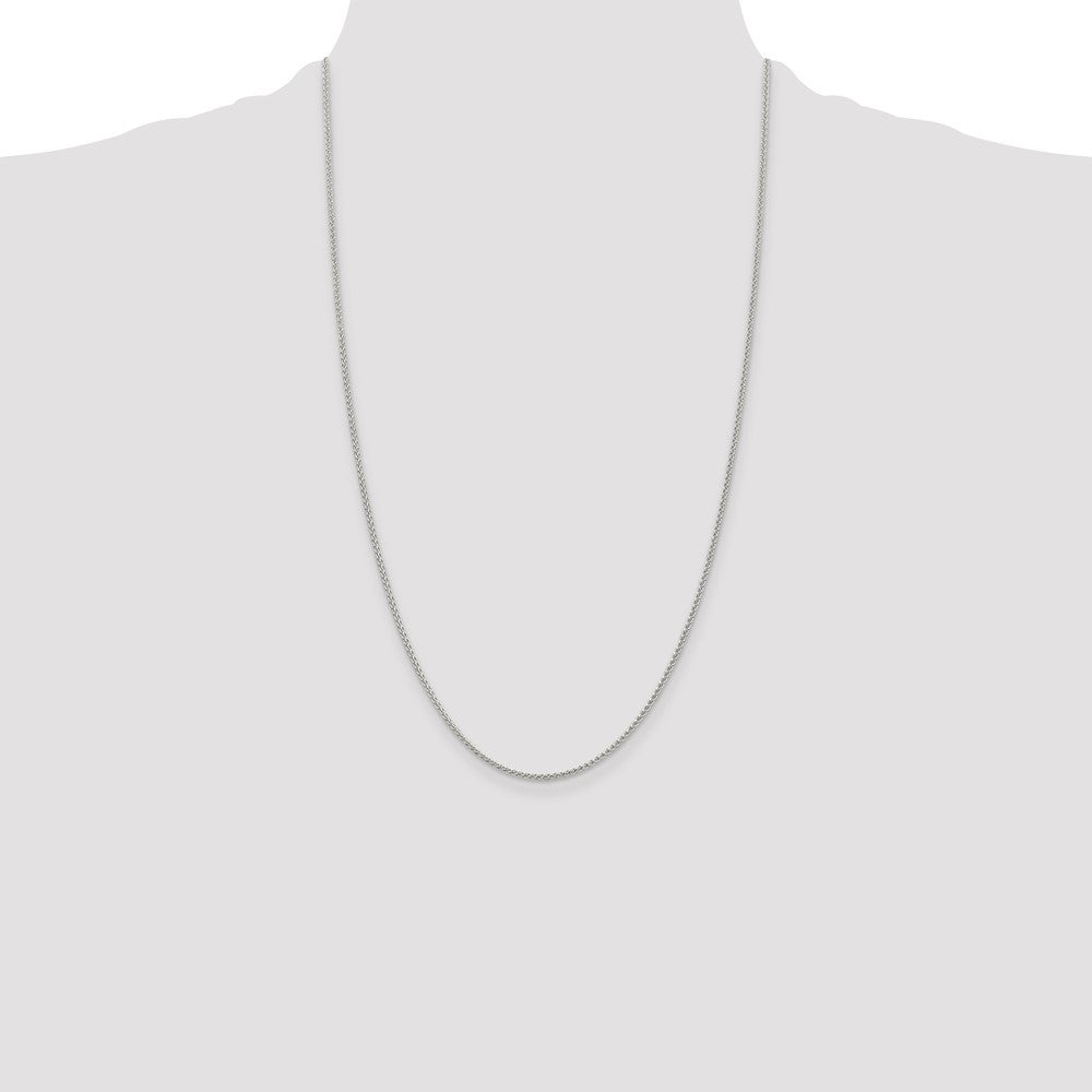 26 Inch Sterling Silver 1.5mm Round Spiga Chain Necklace
