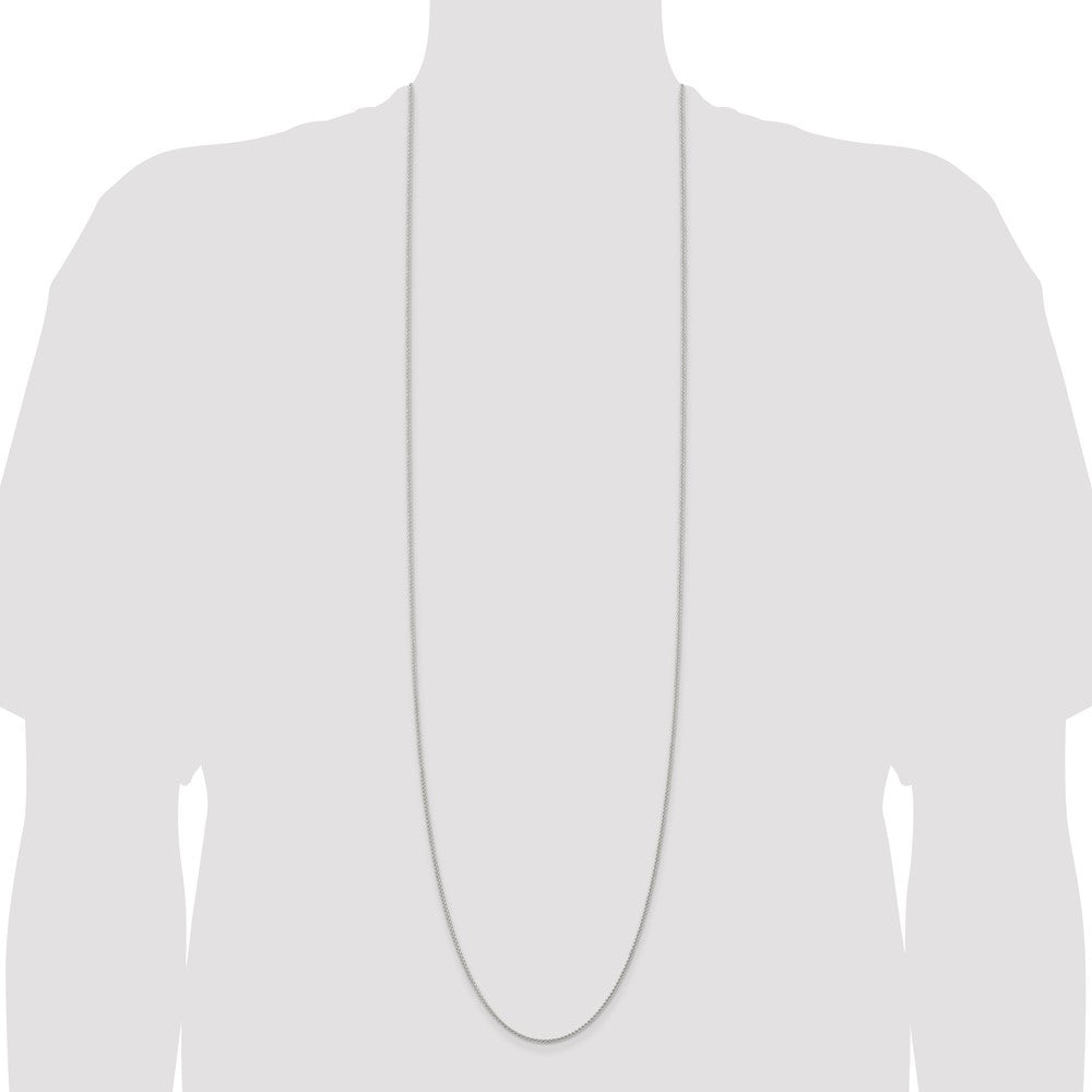 42 Inch Sterling Silver 1.5mm Round Spiga Chain Necklace
