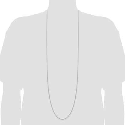 42 Inch Sterling Silver 1.5mm Round Spiga Chain Necklace