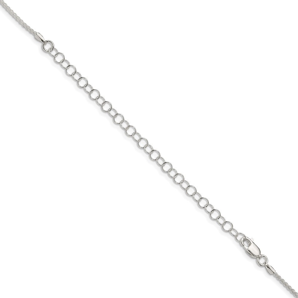 22 Inch Sterling Silver 1.5mm Round Spiga Chain W/4In Ext.