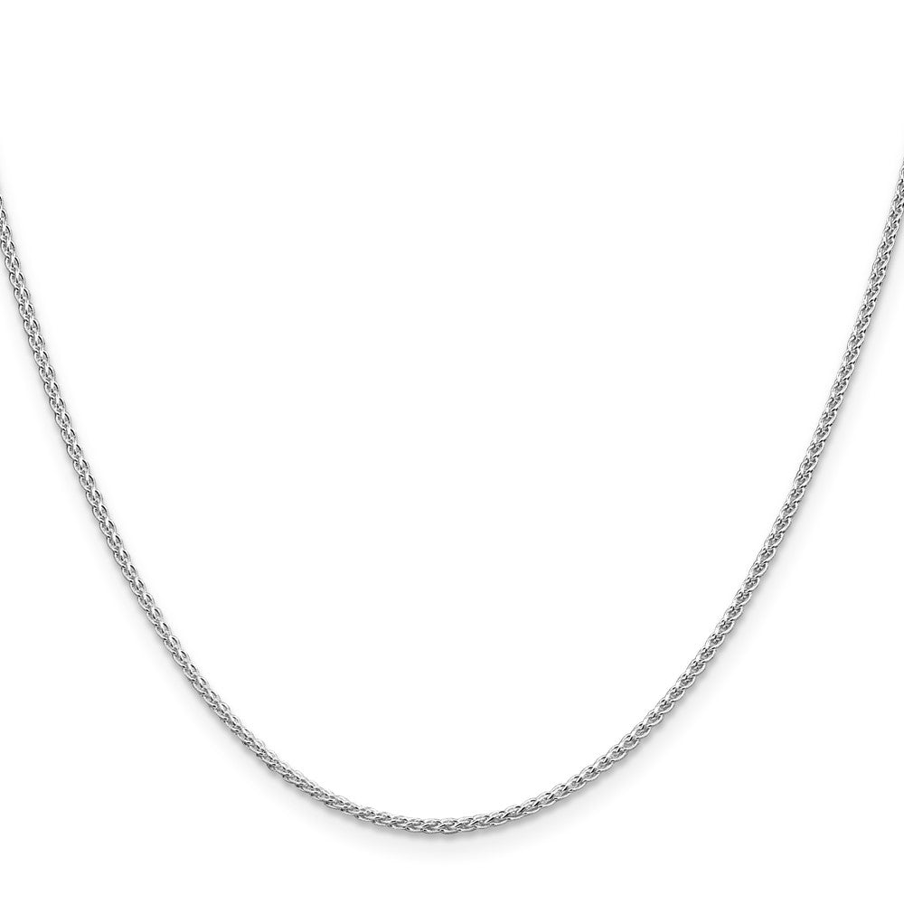 26 Inch Sterling Silver Rhodium-Plated 1.5mm Round Spiga Chain Necklace