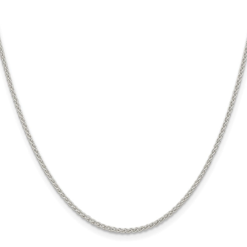 28 Inch Sterling Silver 1.6mm Round Spiga Chain Necklace