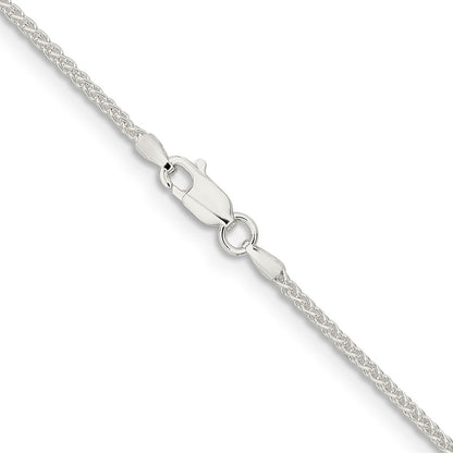 22 Inch Sterling Silver 1.6mm Round Spiga Chain Necklace